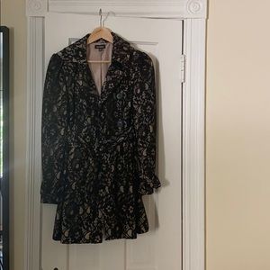 Bebe Lace Trench Coat XS